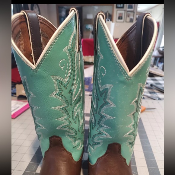 Justin Boots Squared Toe Women's Size 6D | Western Cowgirl Fashion - Picture 8 of 13